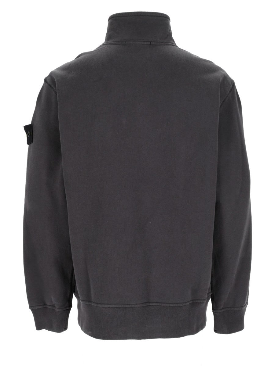 Felpa con Zip Corta e Patch Logo 2
