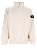 Felpa con Zip Corta e Patch Logo