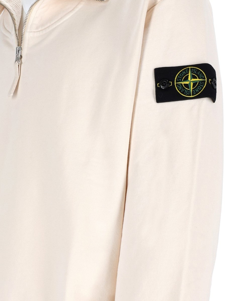 Felpa con Zip Corta e Patch Logo 3