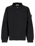 Felpa con Zip Corta e Patch Logo