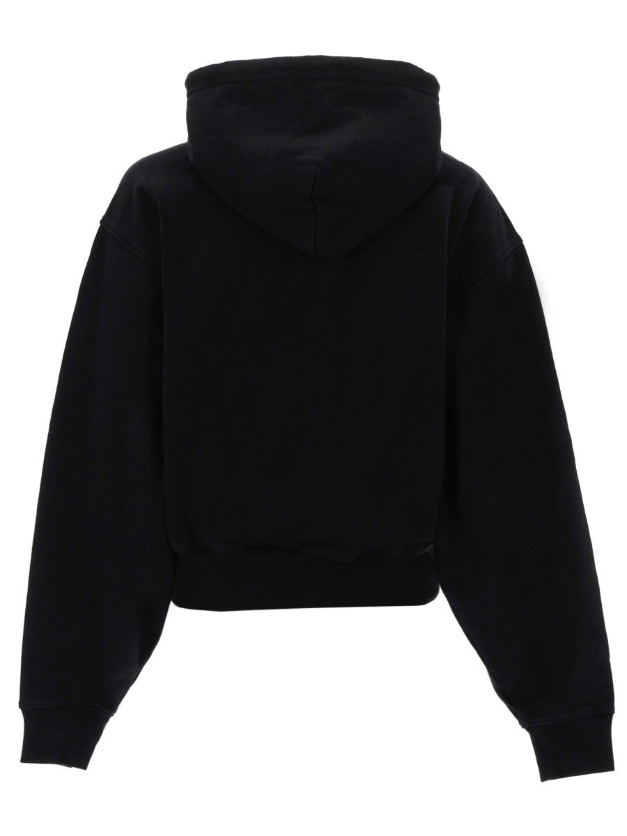 FELPA CON ZIP E CAPPUCCIO 2
