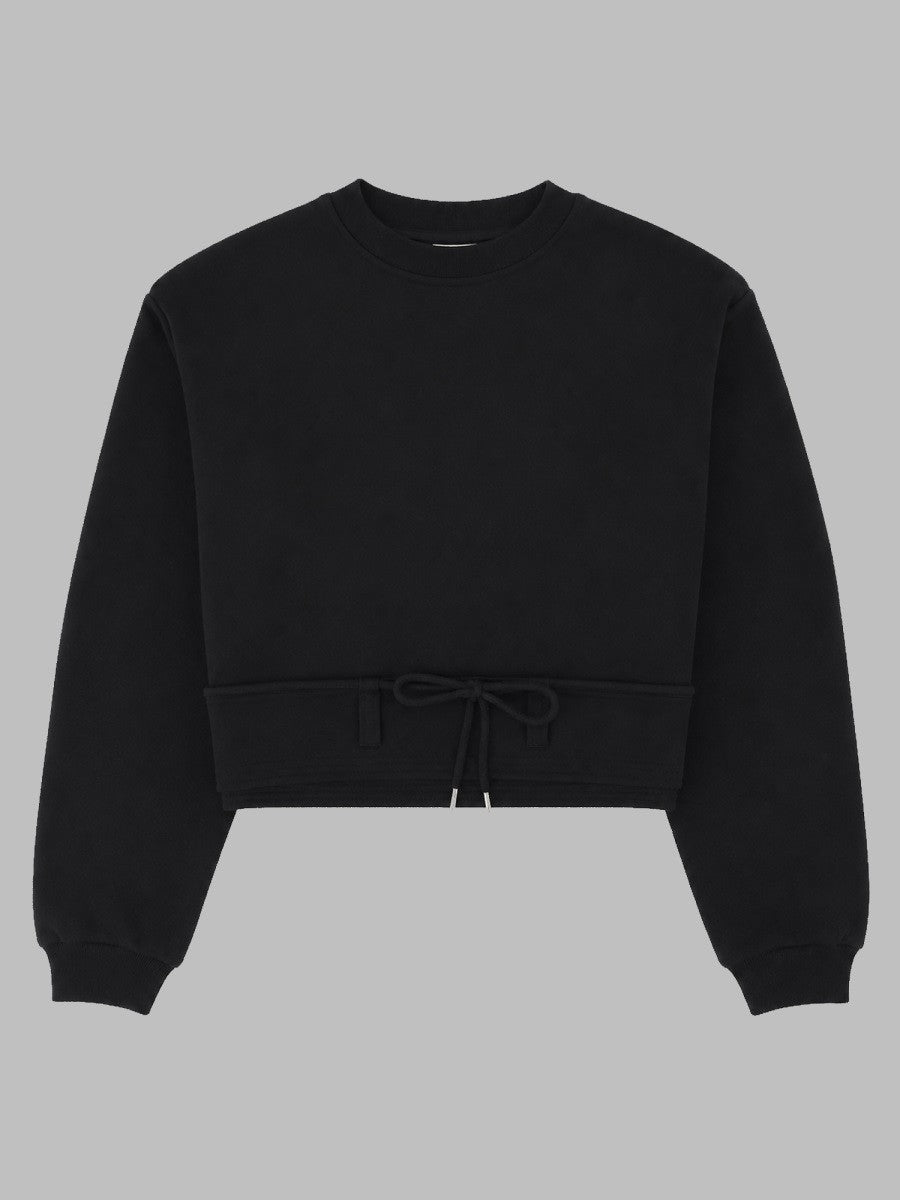 FELPA CROPPED CON COULISSE