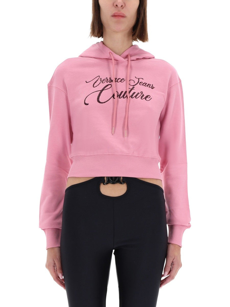 FELPA CROPPED CON LOGO
