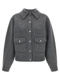 Felt bomber jacket
