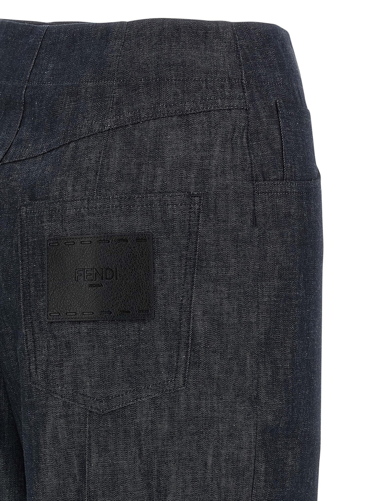 'Fendi Roma' patch jeans 4