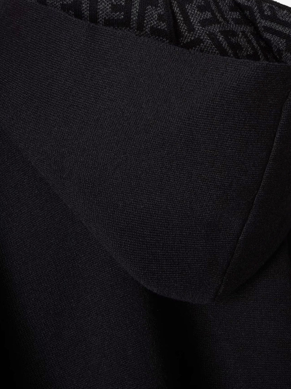 FF Zucca black and grey cashmere poncho 3