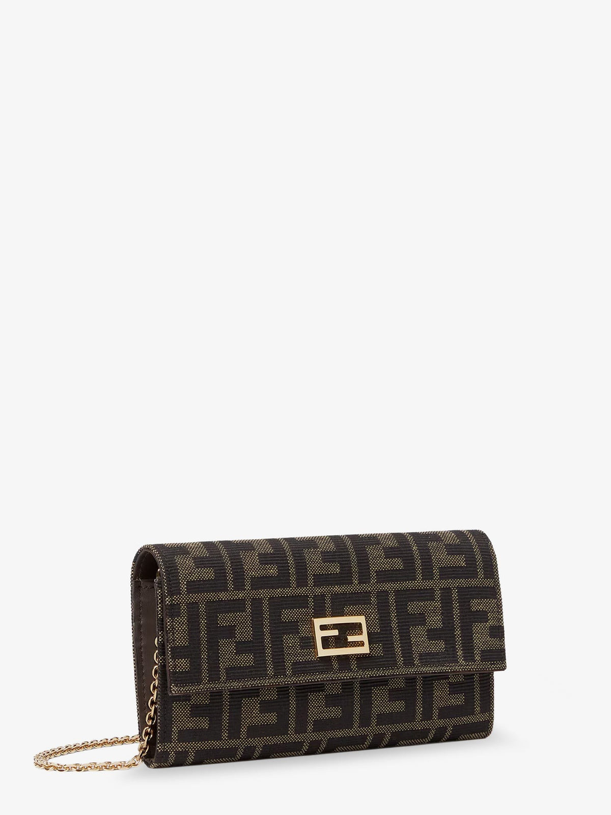 FF Zucca Fabric Continental Wallet with Chain Tube 3