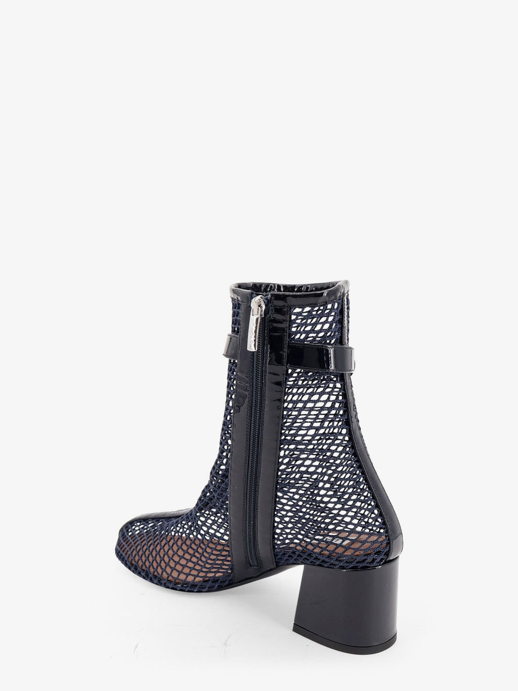 Fishnet 55 mesh and patent leather boots 3