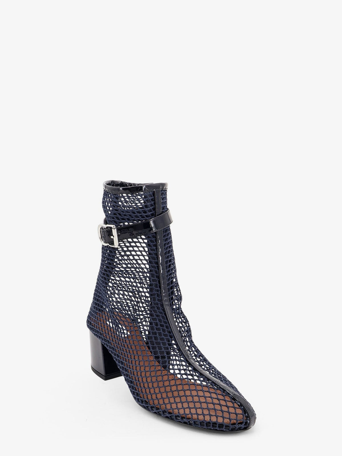 Fishnet 55 mesh and patent leather boots 2
