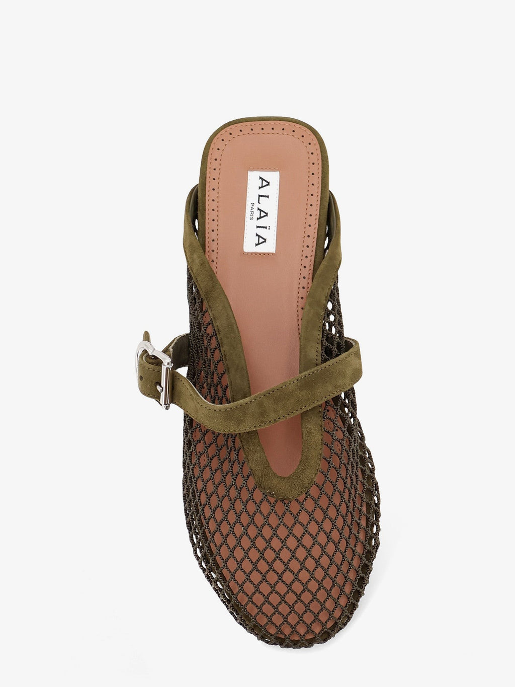 Fishnet mesh and leather sandals 4