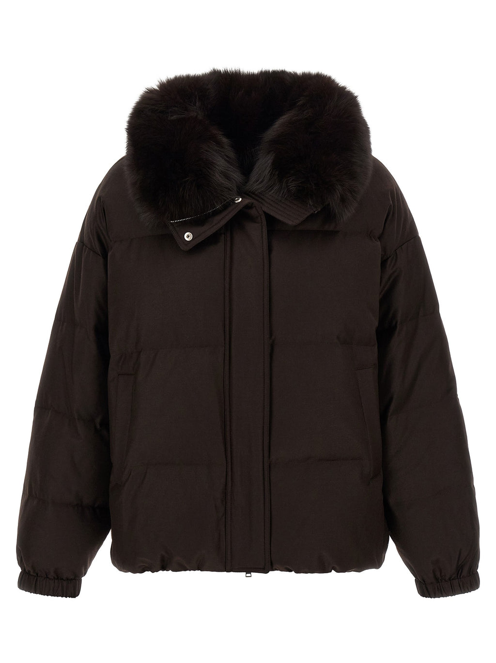 Flannel down jacket with mittens 2
