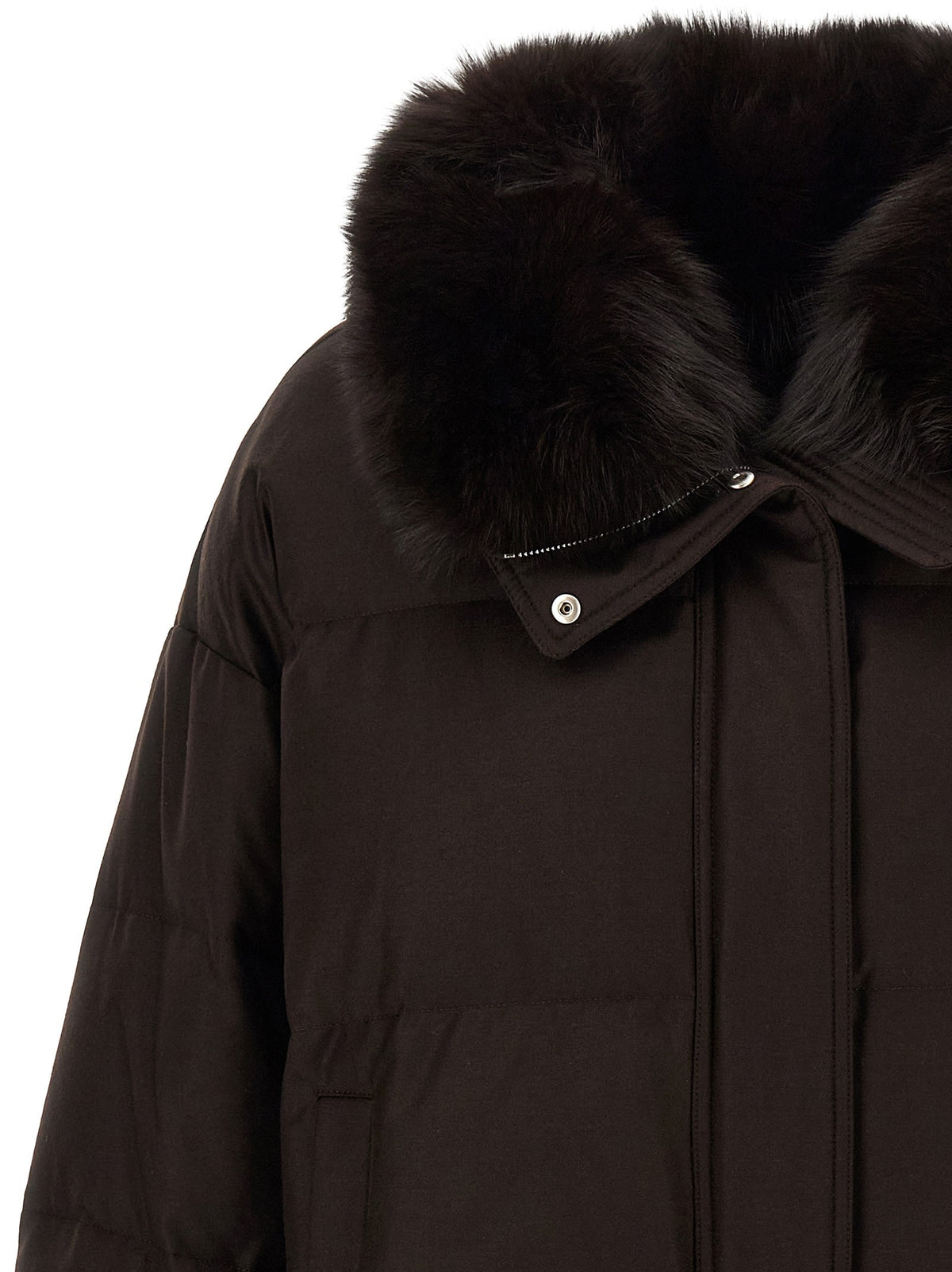 Flannel down jacket with mittens 4