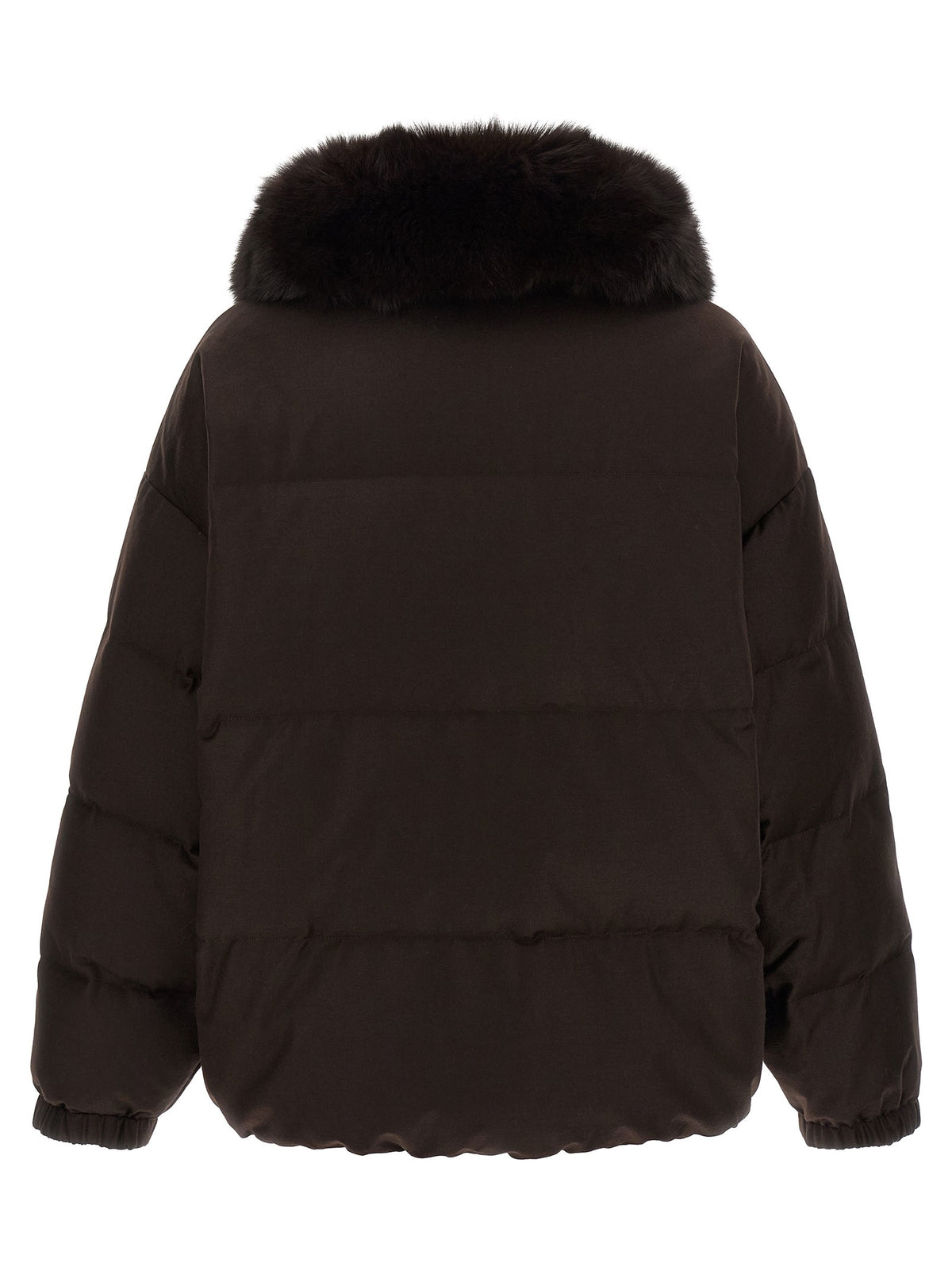 Flannel down jacket with mittens 3