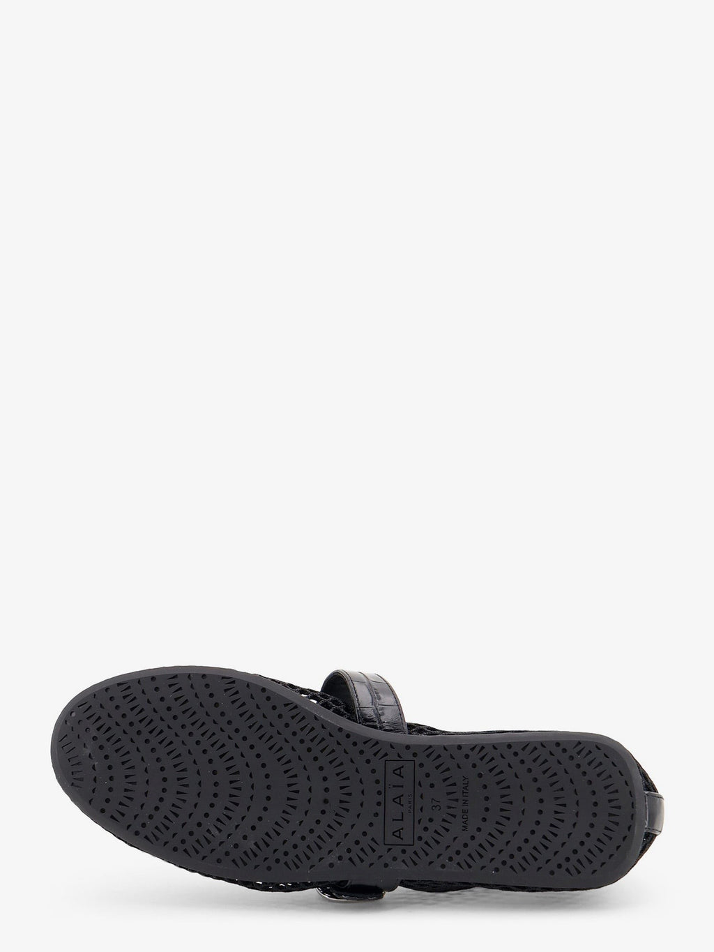 Flat leather ballerinas with crocodile effect 4