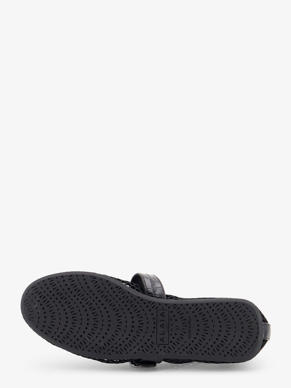 Flat leather ballerinas with crocodile effect 4