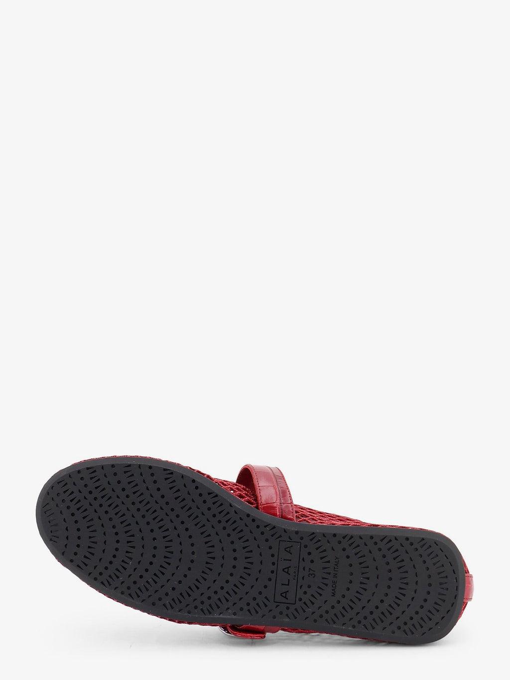 Flat leather ballerinas with crocodile effect 4
