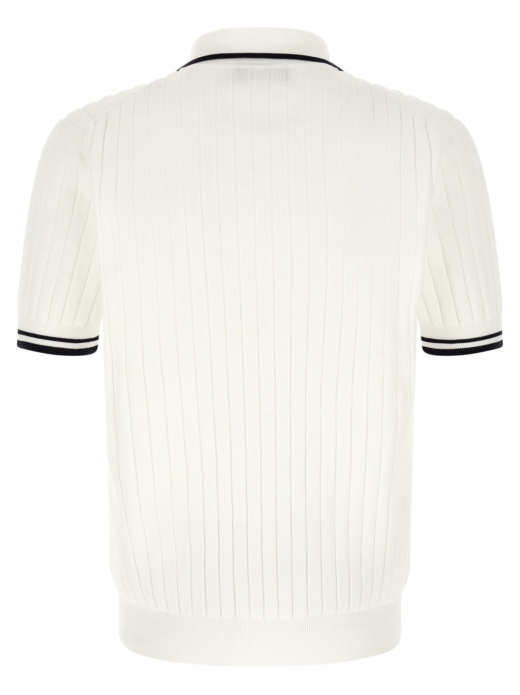 Flat ribbed polo shirt 2