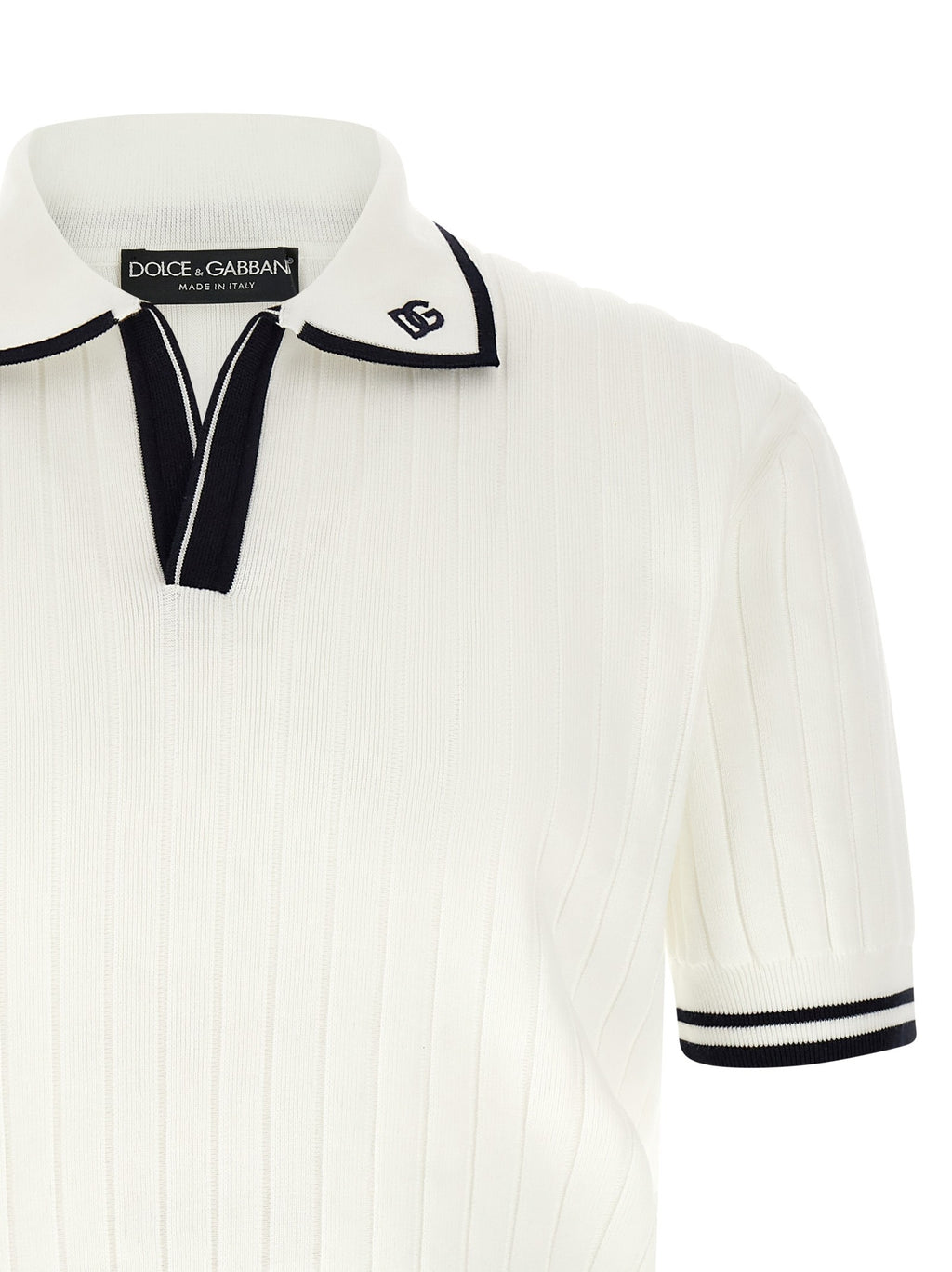 Flat ribbed polo shirt 3