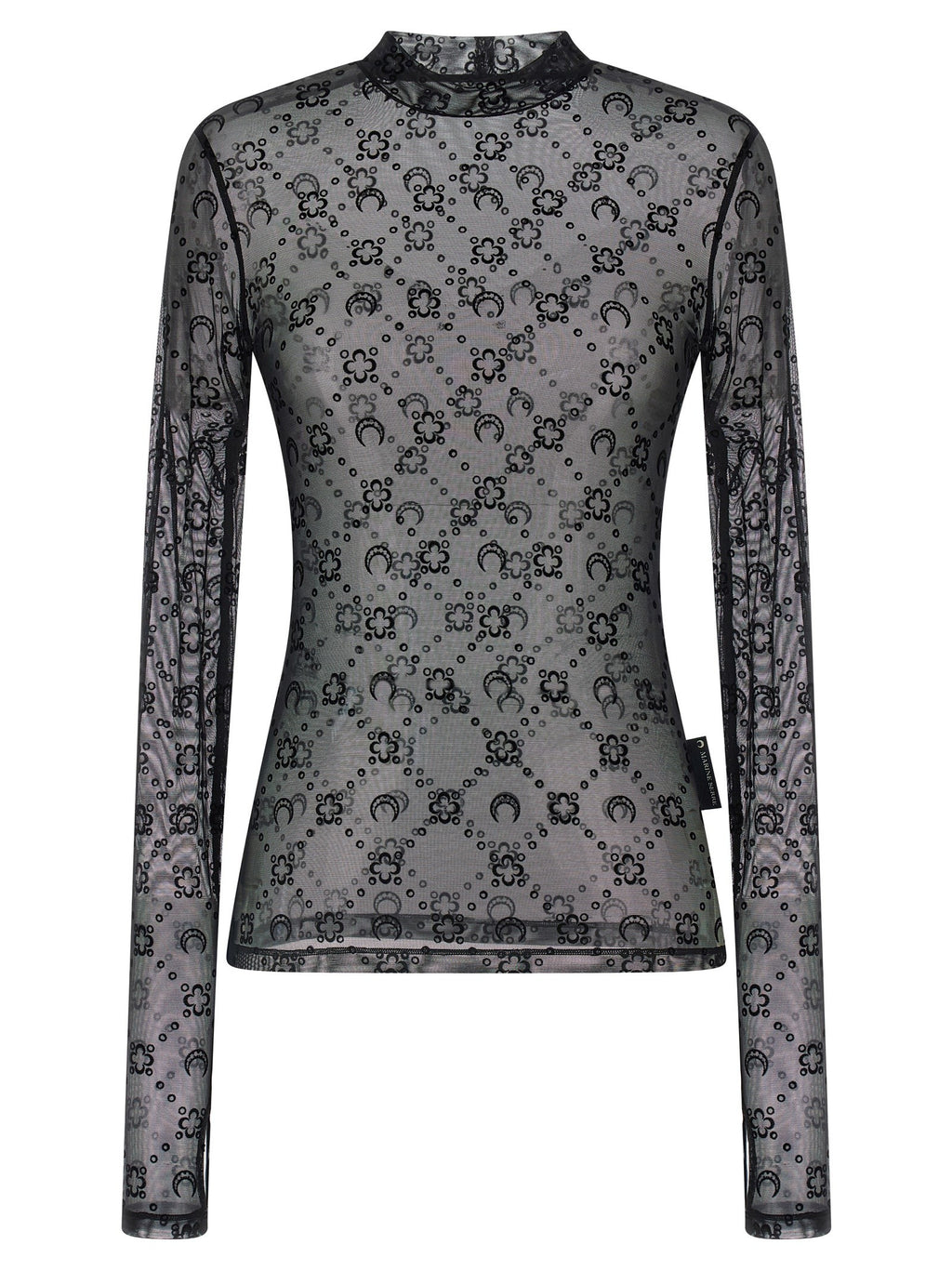 Flocked Moonogram top