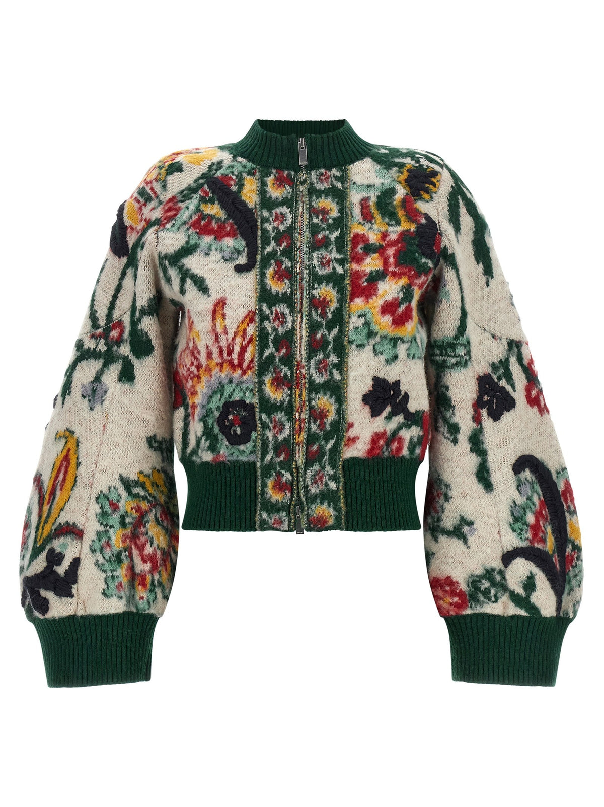 Floral jacquard blouson