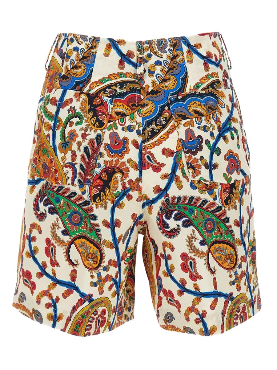 FLORAL PAISLEY PRINT SHORTS 2