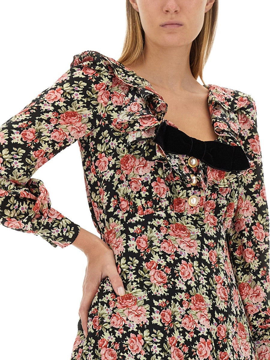 FLOWER PRINT MINI DRESS 4