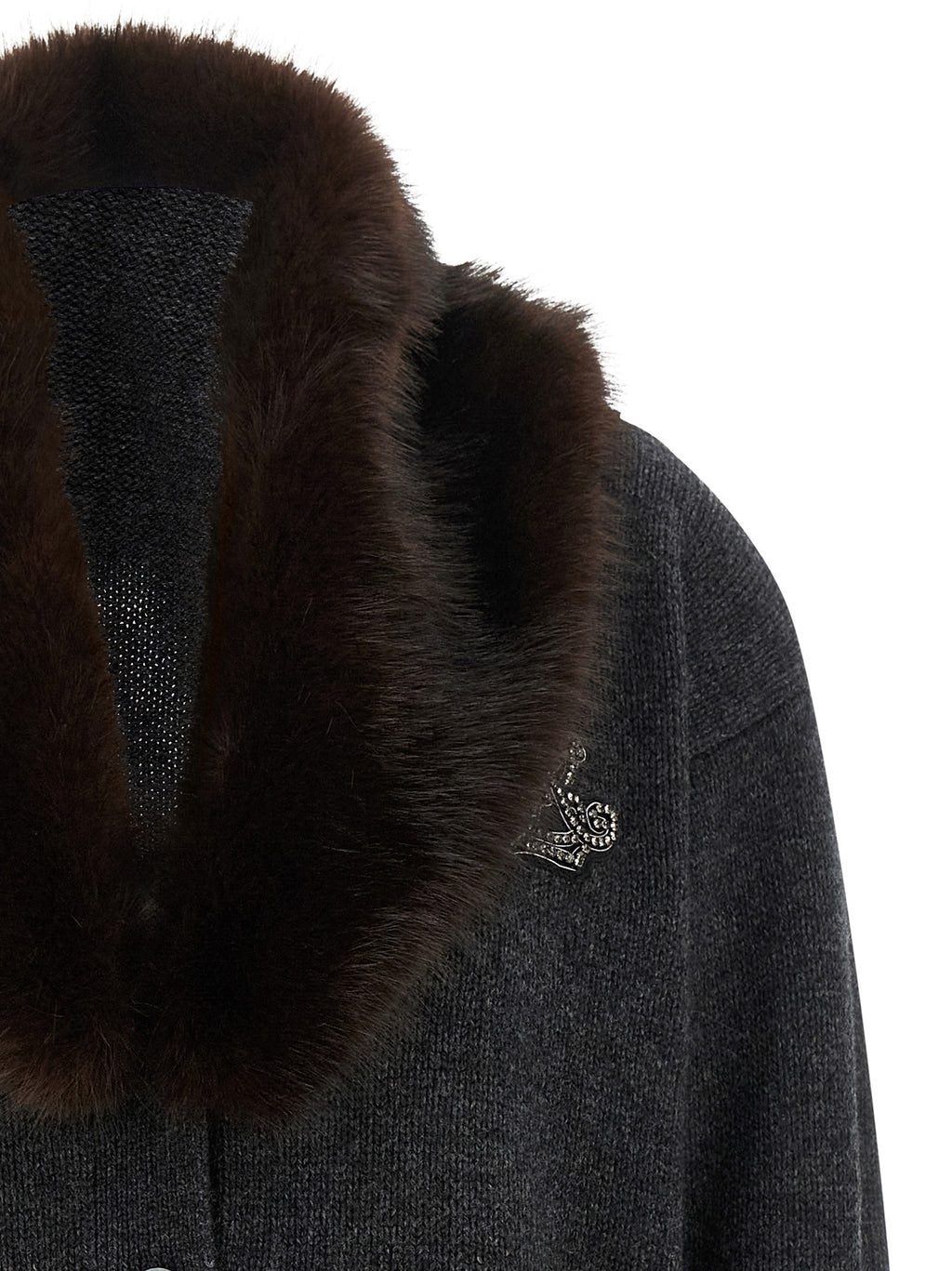 Fur insert cardigan 4