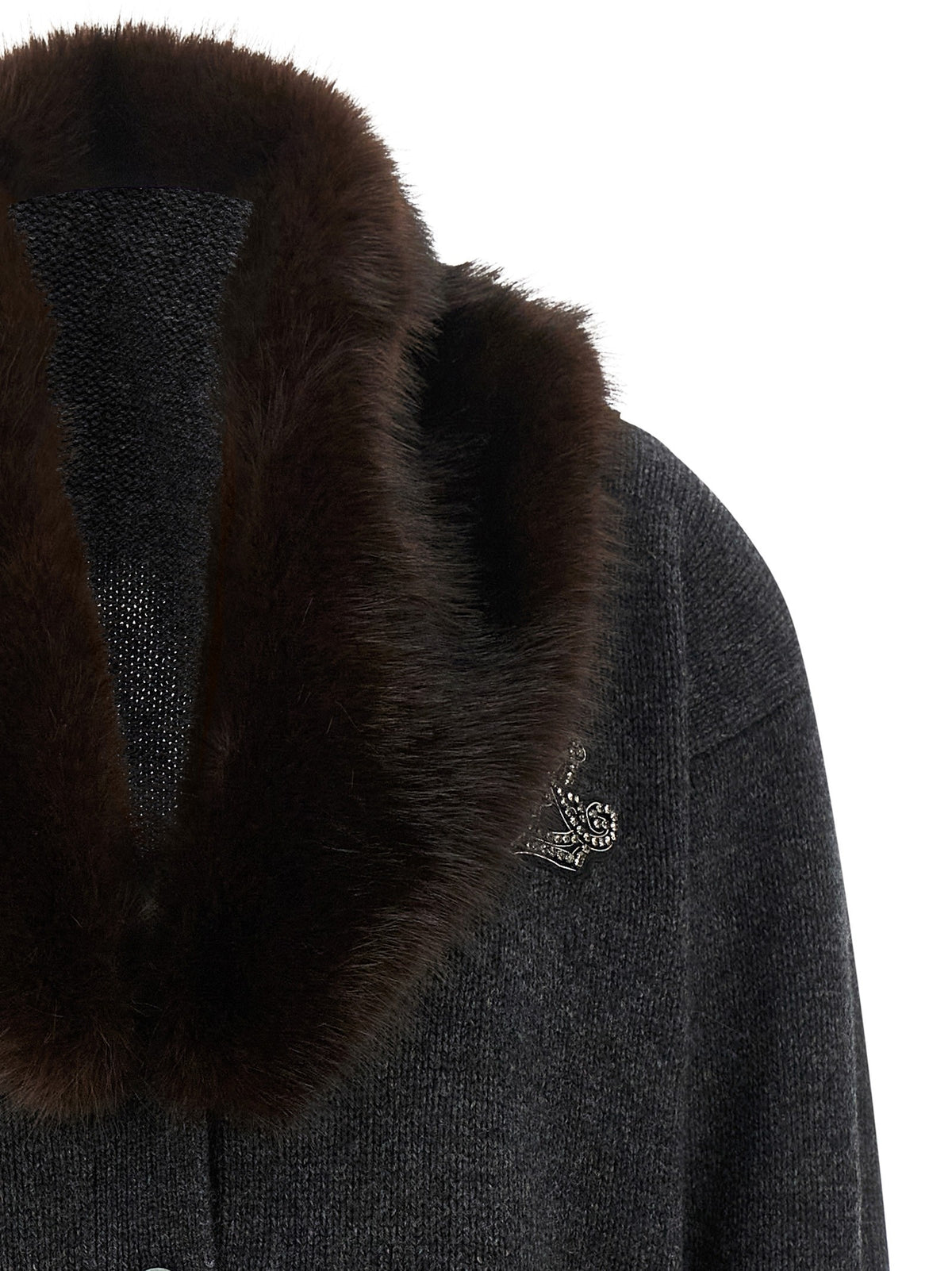 Fur insert cardigan 4