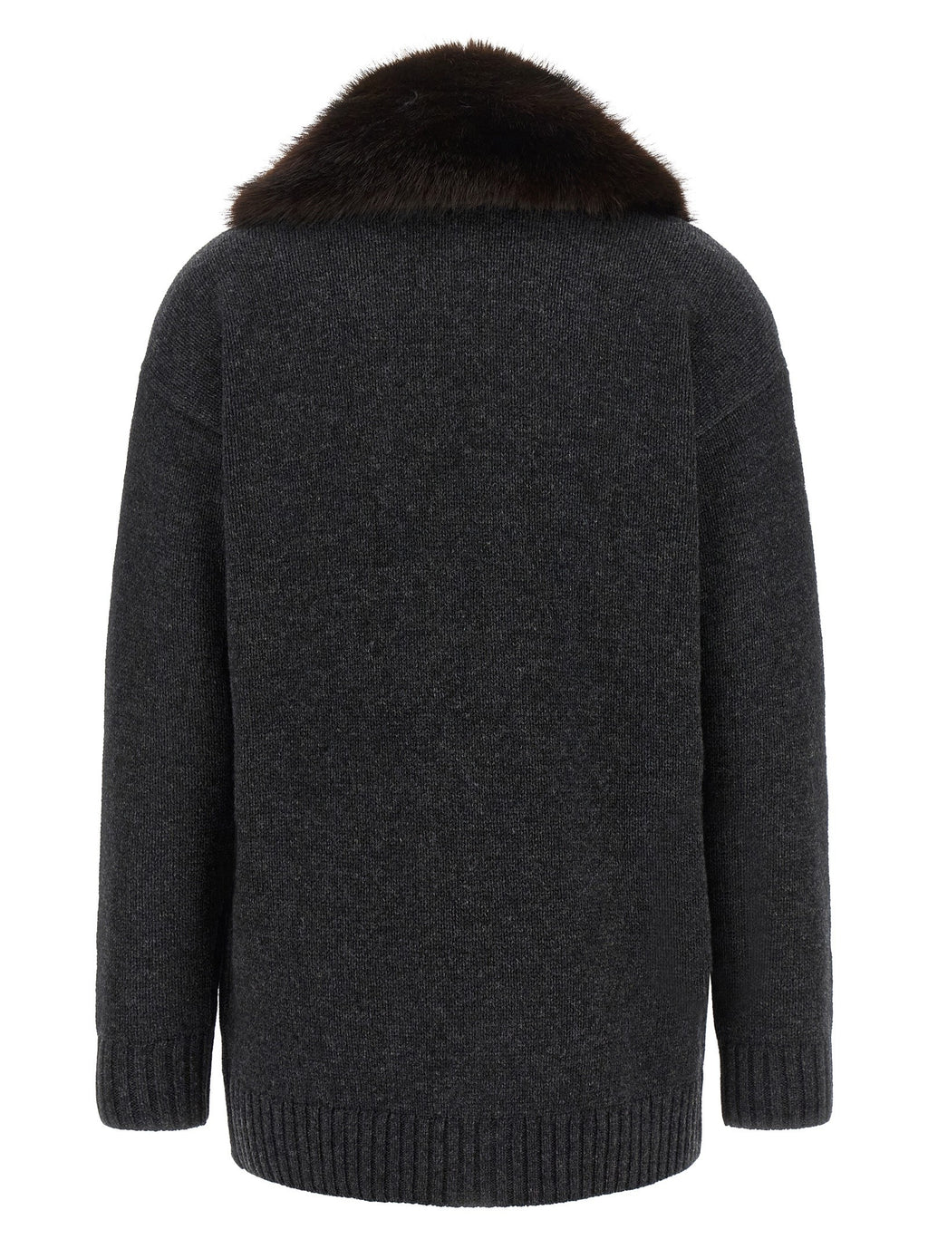 Fur insert cardigan 3