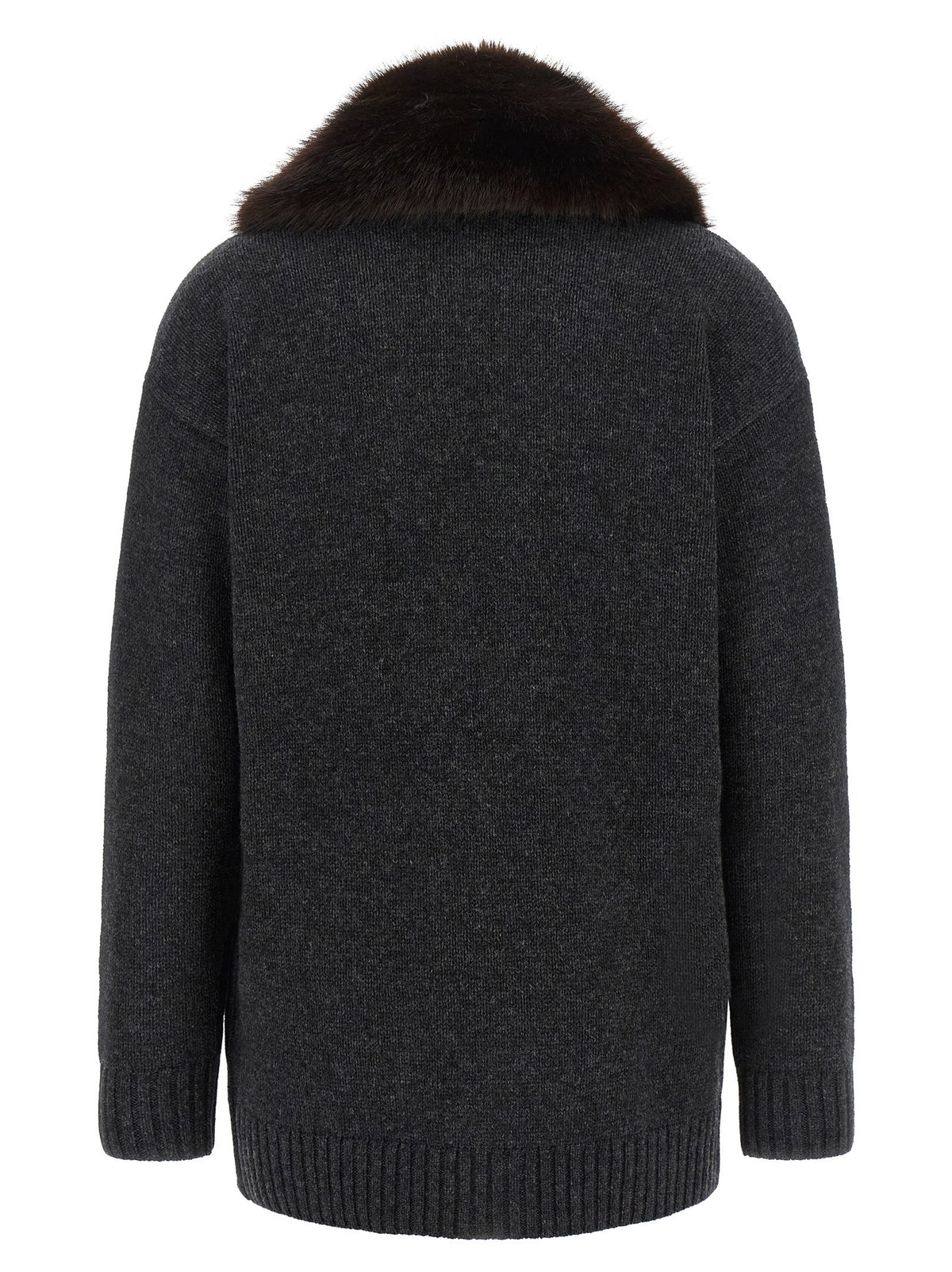 Fur insert cardigan 3