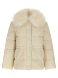 Fur insert down jacket