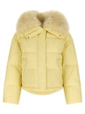 Fur insert down jacket
