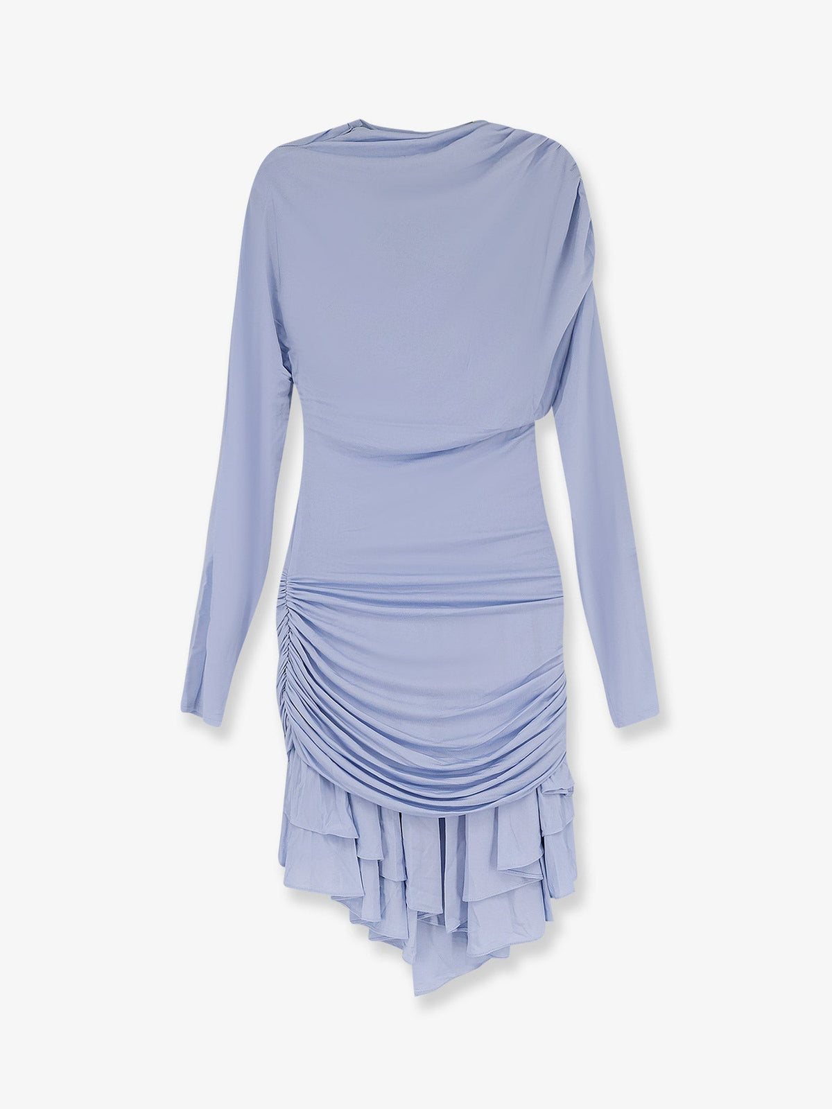 Gathered jersey mini dress 4