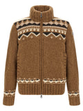 Geometric bouclé cardigan