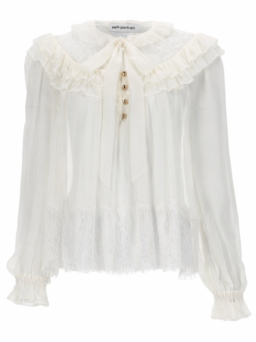 GEORGETTE BLOUSE WITH RUFFLES