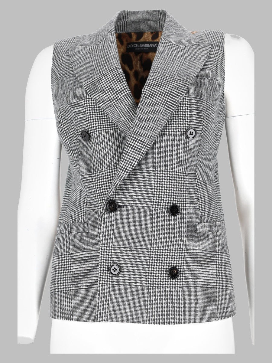 Gilet In Flanella Principe Di Galles