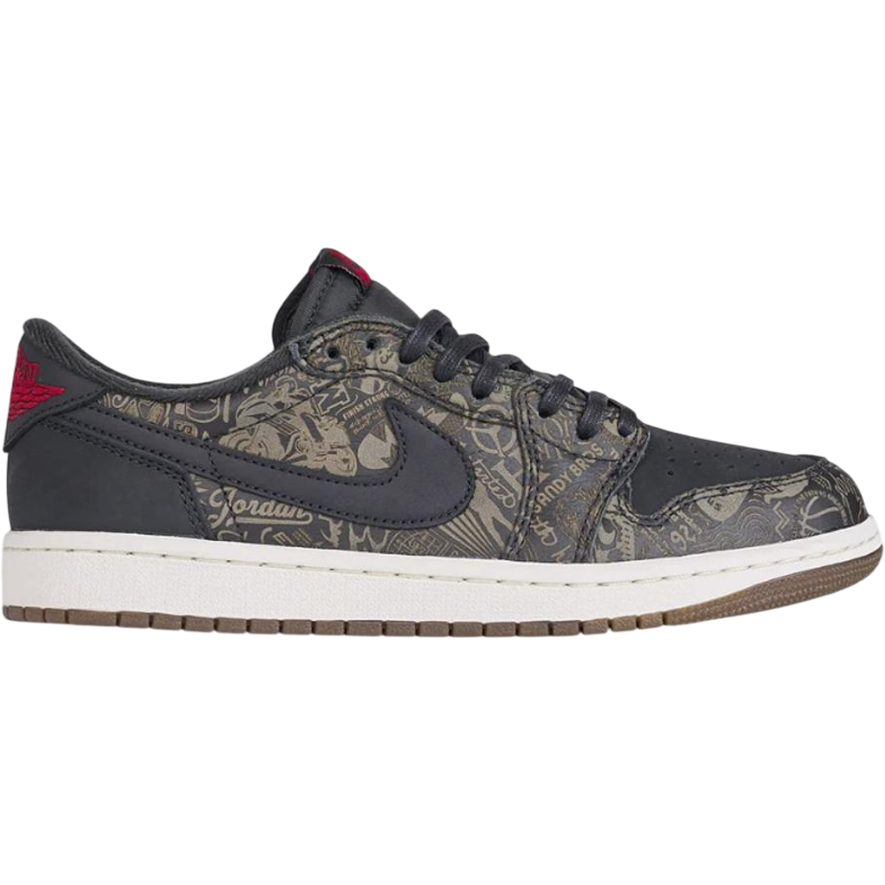 Jordan 1 Retro Low OG Laser Black University Red