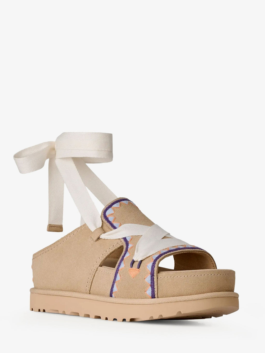 Goldenstar Hi Artistitch suede sandals 2