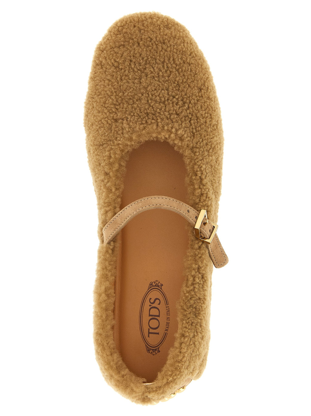 'Gommine' sheepskin ballet flats 4