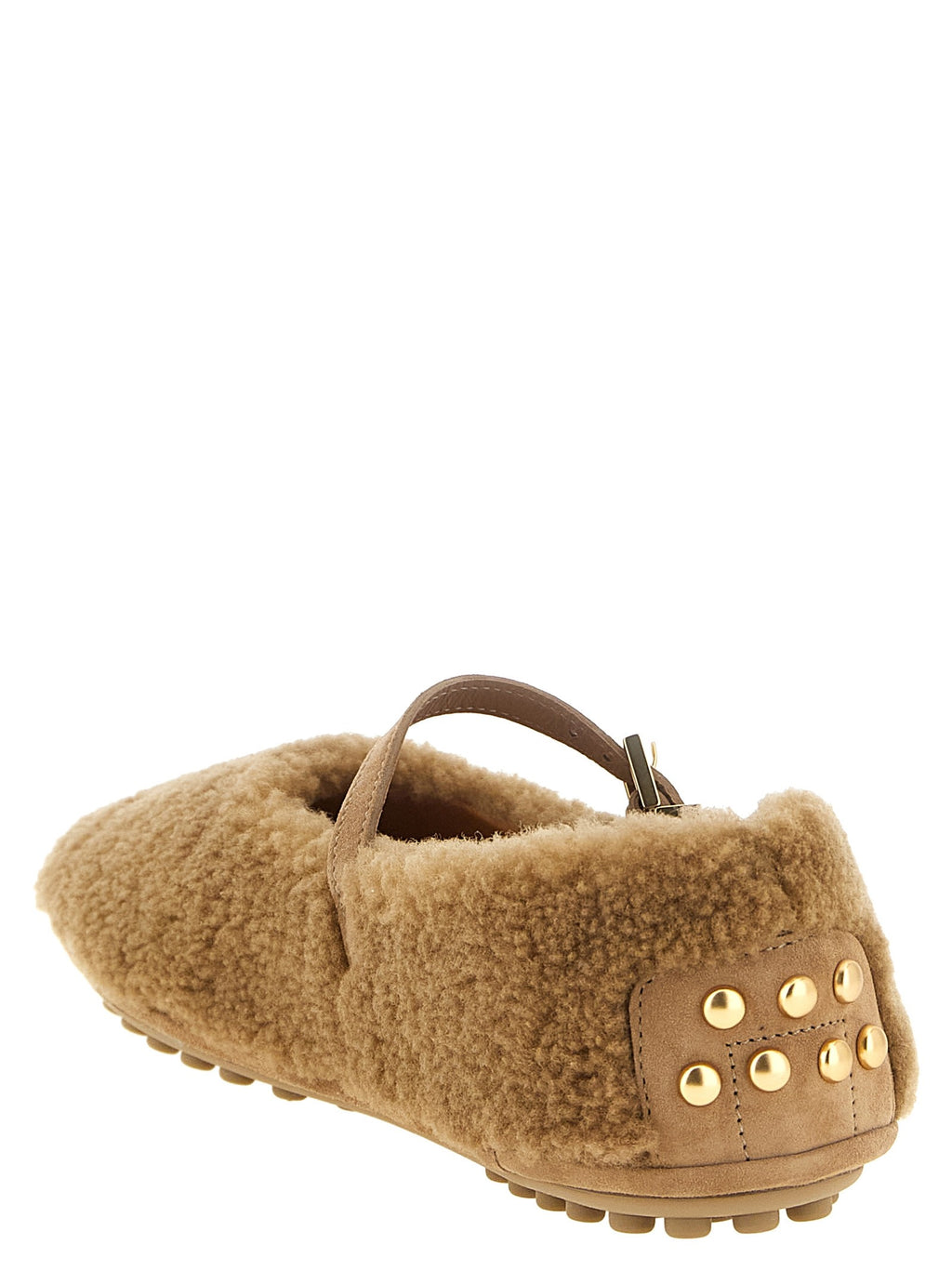 'Gommine' sheepskin ballet flats 3