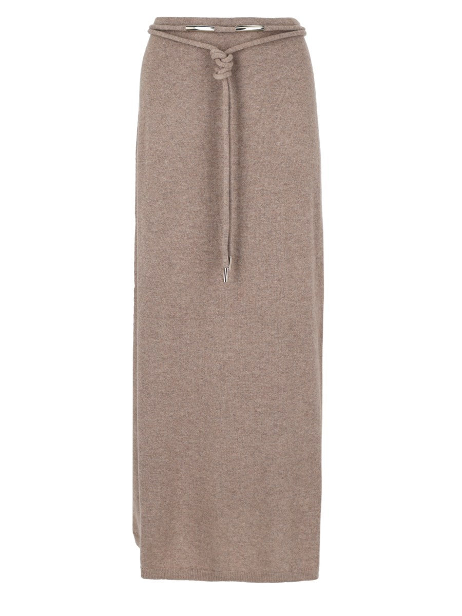 Gonna Lunga "Oggi" In Filato Di Cashmere