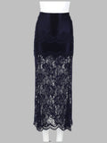 GONNA MIDI IN PIZZO E JERSEY
