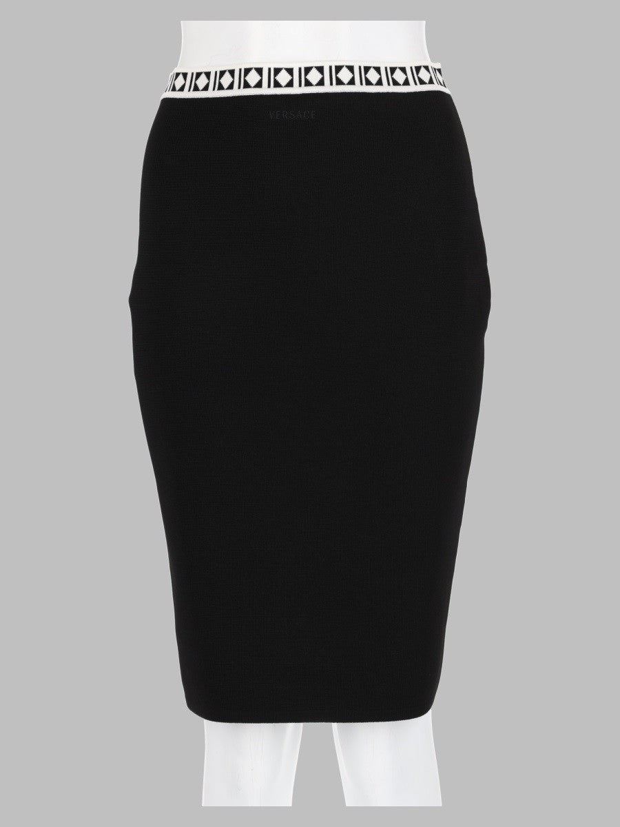 Gonna Midi Jacquard con Logo
