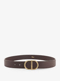 Grained calfskin belt
