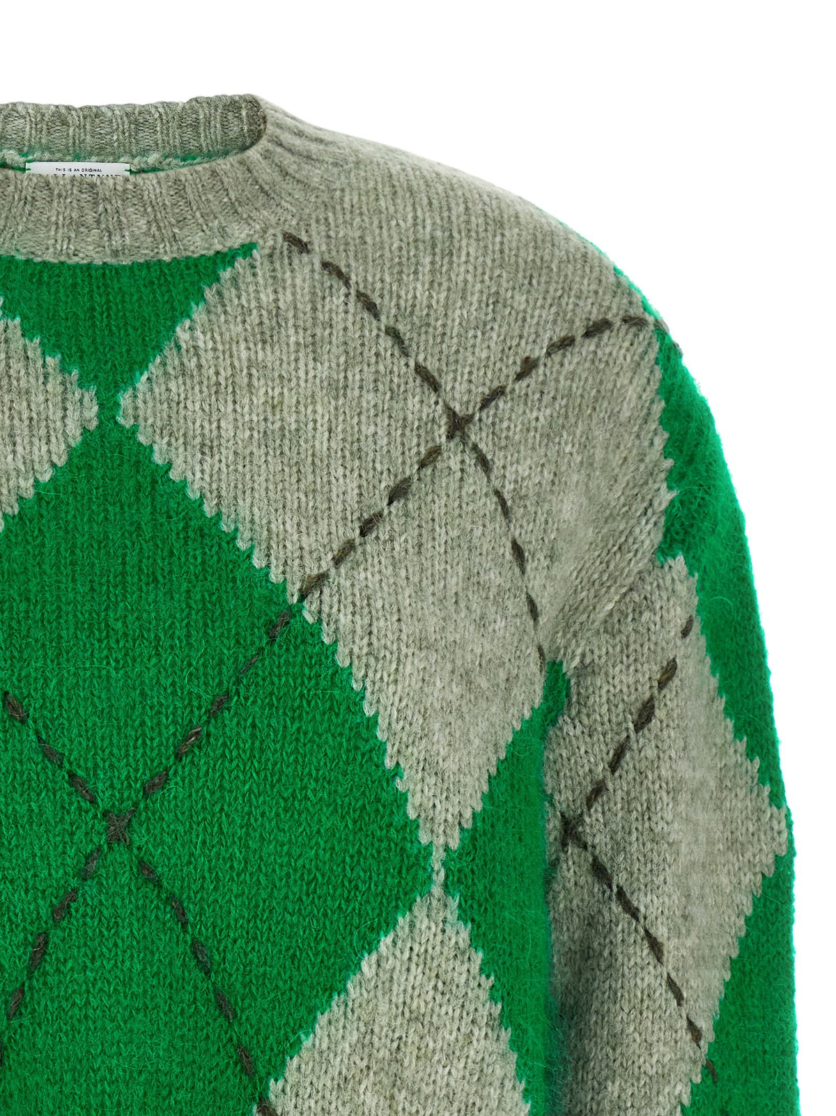 Green 'Big Argyle' sweater 3