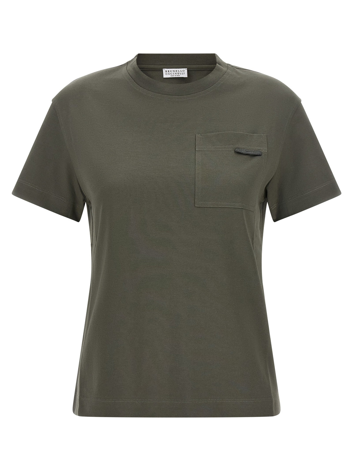 Green 'Shiny Tab' T-shirt