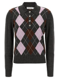 'Grey Argyle Lightweight' sweater