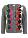'Grey Check' cardigan