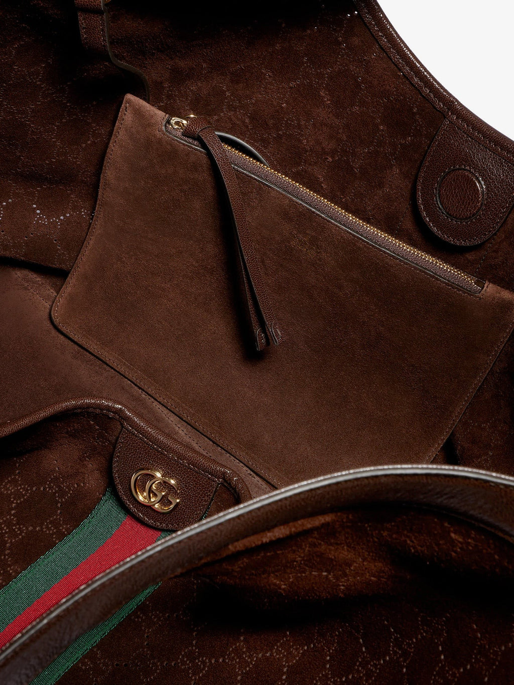 Gucci Giglio perforated suede shopping bag 4