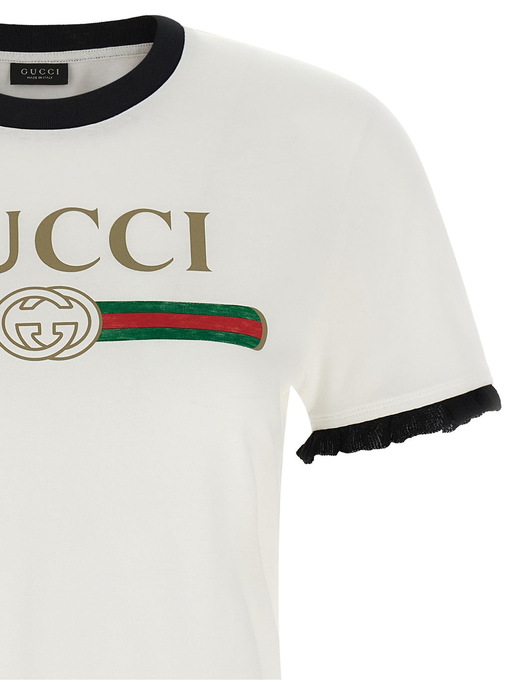'Gucci Web' print T-shirt with 'Incrocio GG' 3